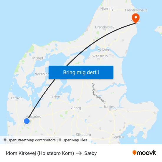 Idom Kirkevej (Holstebro Kom) to Sæby map