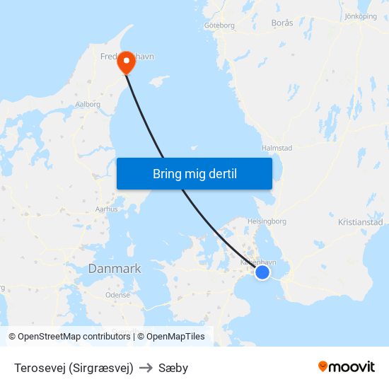 Terosevej (Sirgræsvej) to Sæby map