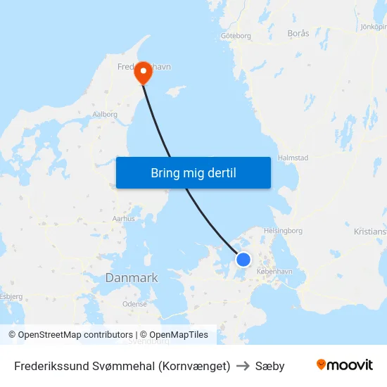 Frederikssund Svømmehal (Kornvænget) to Sæby map