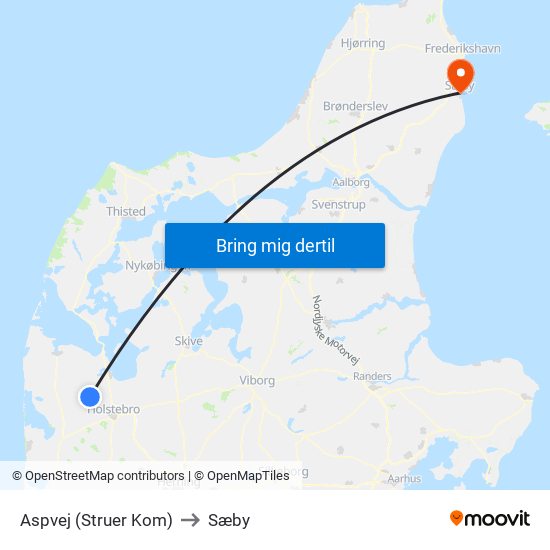 Aspvej (Struer Kom) to Sæby map