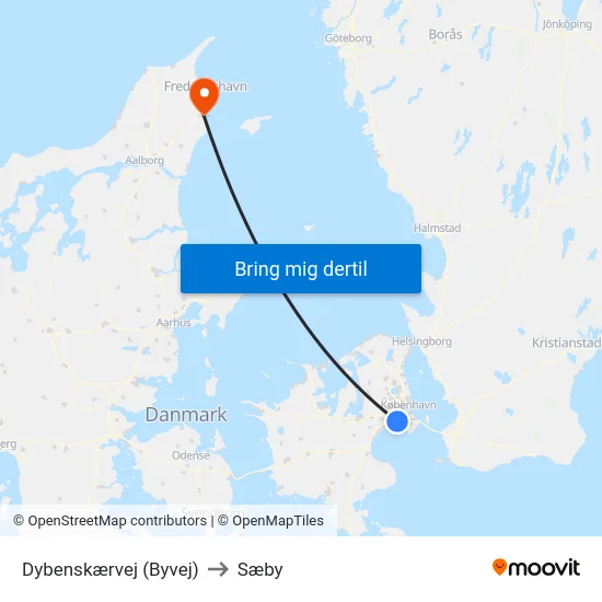 Dybenskærvej (Byvej) to Sæby map