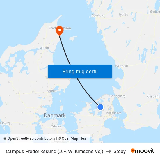 Campus Frederikssund (J.F. Willumsens Vej) to Sæby map
