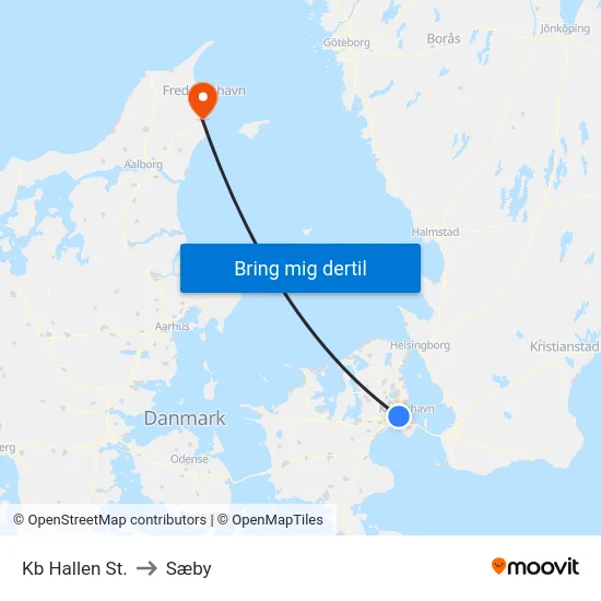 Kb Hallen St. to Sæby map