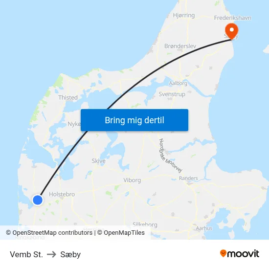 Vemb St. to Sæby map