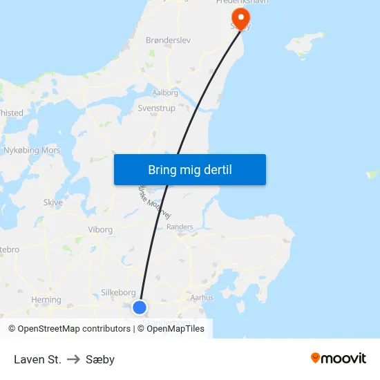 Laven St. to Sæby map