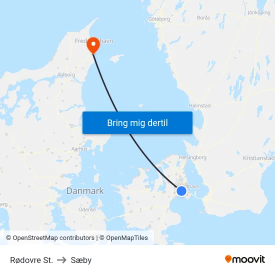 Rødovre St. to Sæby map