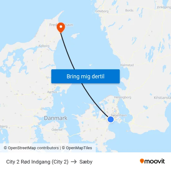 City 2 Rød Indgang (City 2) to Sæby map