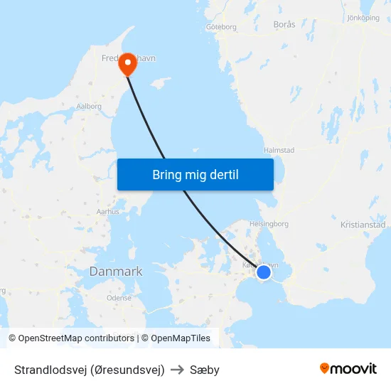 Strandlodsvej (Øresundsvej) to Sæby map