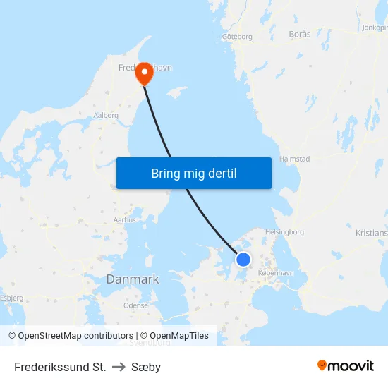 Frederikssund St. to Sæby map