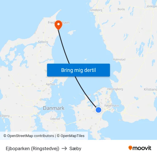 Ejboparken (Ringstedvej) to Sæby map