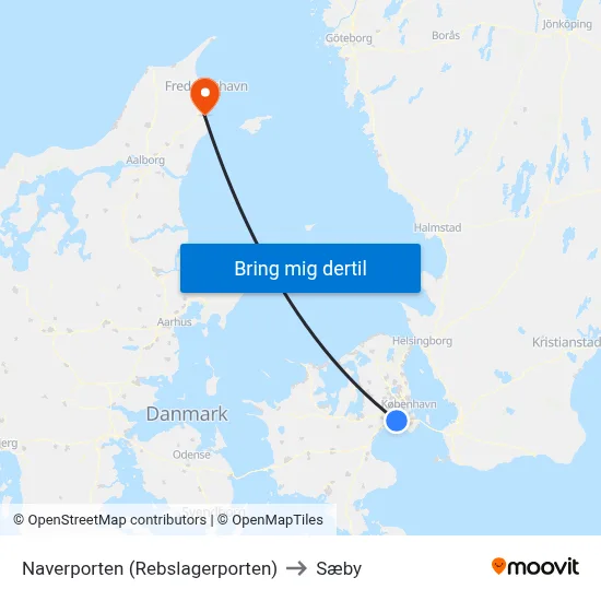 Naverporten (Rebslagerporten) to Sæby map
