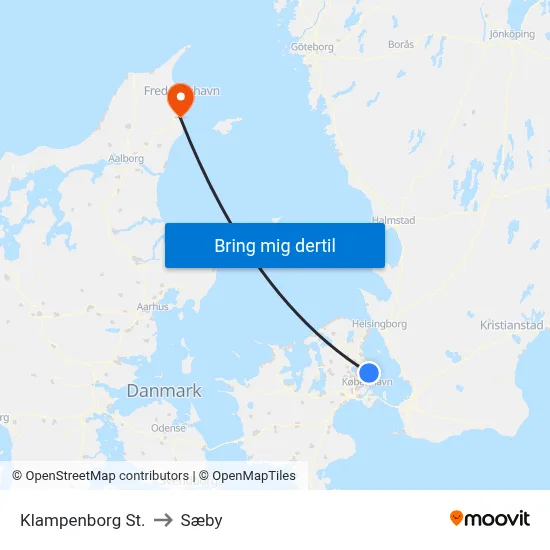 Klampenborg St. to Sæby map