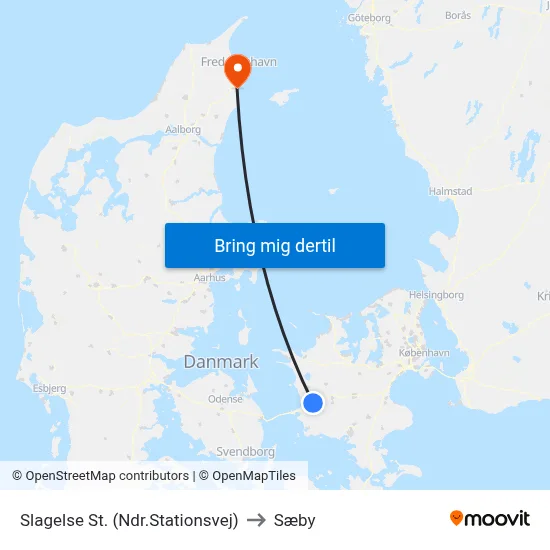Slagelse St. (Ndr.Stationsvej) to Sæby map