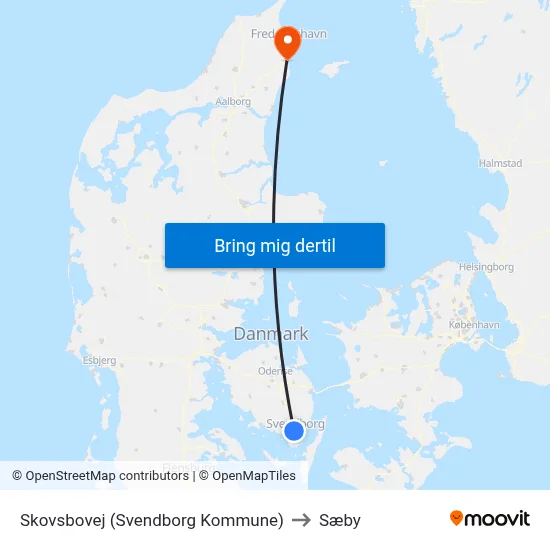 Skovsbovej (Svendborg Kommune) to Sæby map