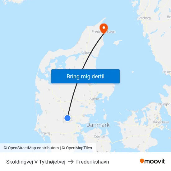 Skoldingvej V Tykhøjetvej to Frederikshavn map