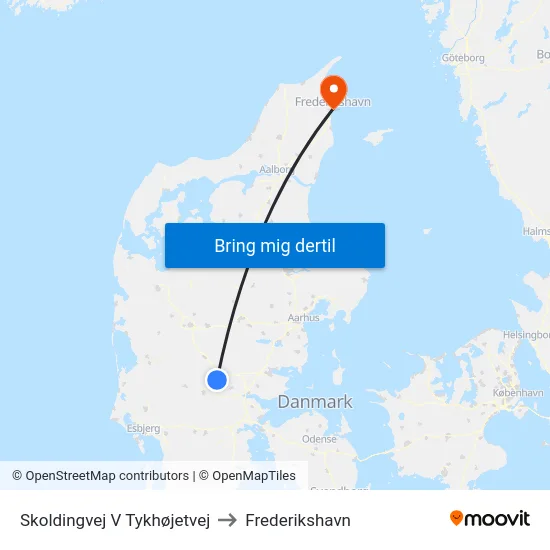 Skoldingvej V Tykhøjetvej to Frederikshavn map