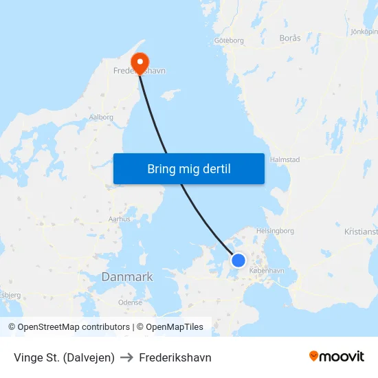 Vinge St. (Dalvejen) to Frederikshavn map