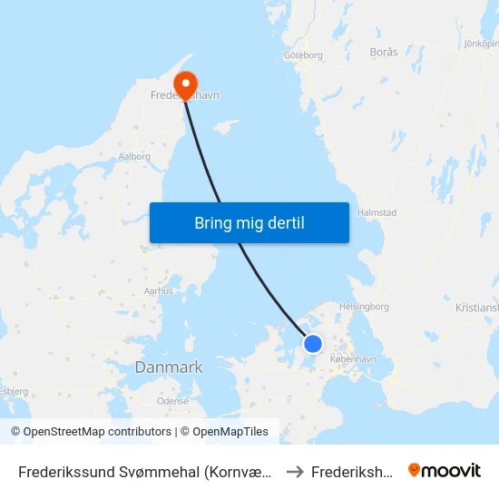 Frederikssund Svømmehal (Kornvænget) to Frederikshavn map