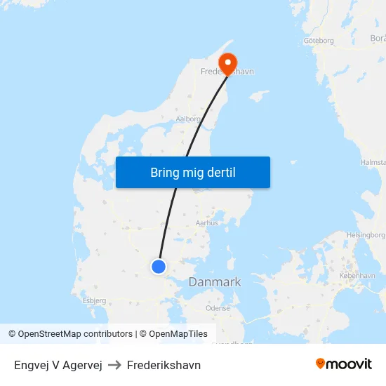 Engvej V Agervej to Frederikshavn map