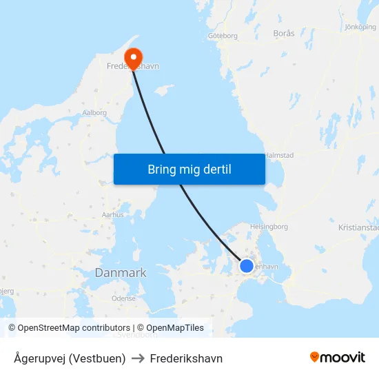 Ågerupvej (Vestbuen) to Frederikshavn map