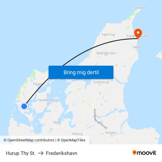 Hurup Thy St. to Frederikshavn map