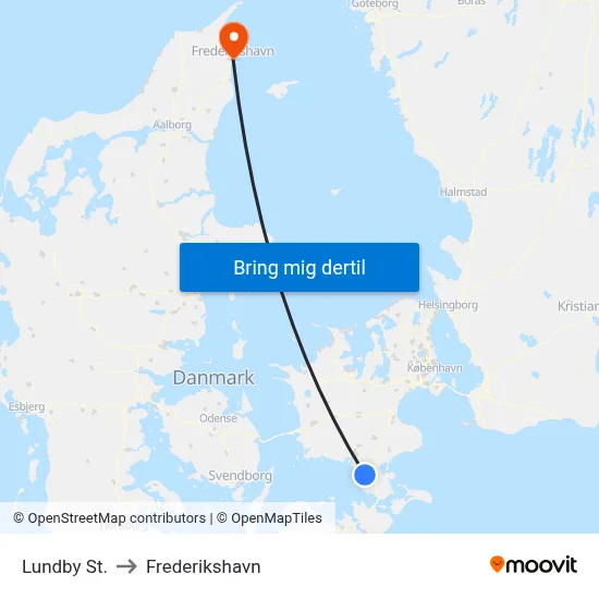Lundby St. to Frederikshavn map