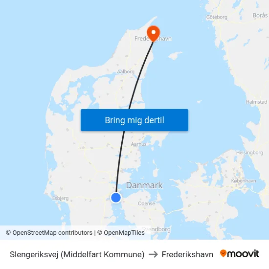 Slengeriksvej (Middelfart Kommune) to Frederikshavn map