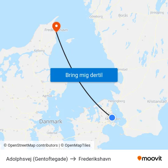 Adolphsvej (Gentoftegade) to Frederikshavn map
