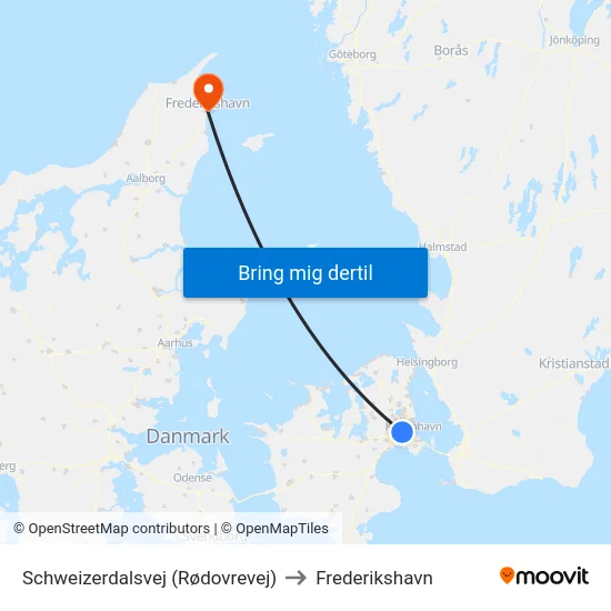 Schweizerdalsvej (Rødovrevej) to Frederikshavn map