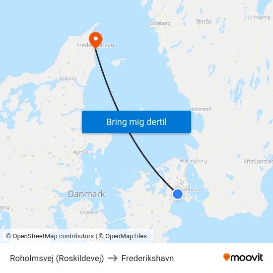 Roholmsvej (Roskildevej) to Frederikshavn map