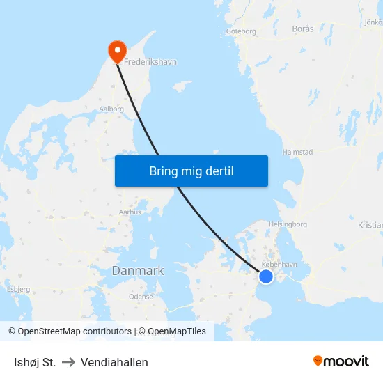 Ishøj St. to Vendiahallen map