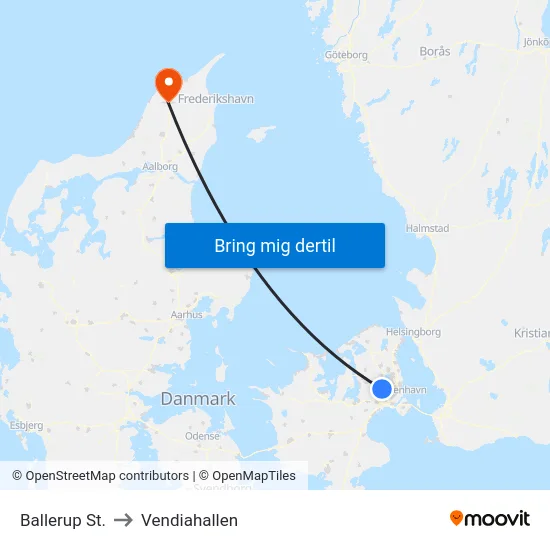 Ballerup St. to Vendiahallen map