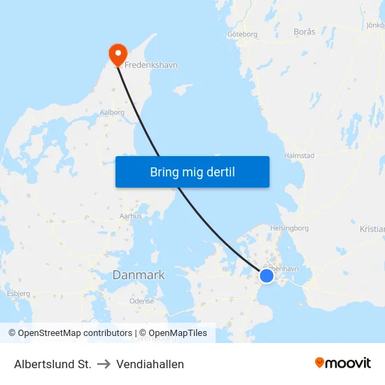 Albertslund St. to Vendiahallen map