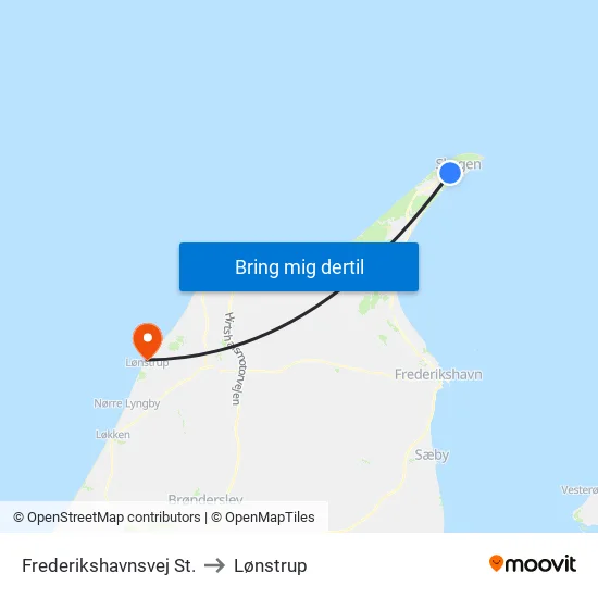 Frederikshavnsvej St. to Lønstrup map