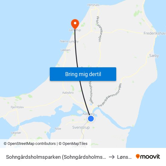 Sohngårdsholmsparken (Sohngårdsholmsvej / Aalborg) to Lønstrup map