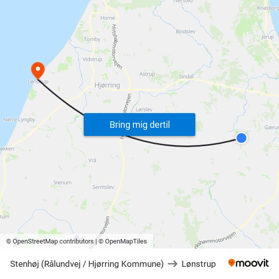 Stenhøj (Rålundvej / Hjørring Kommune) to Lønstrup map