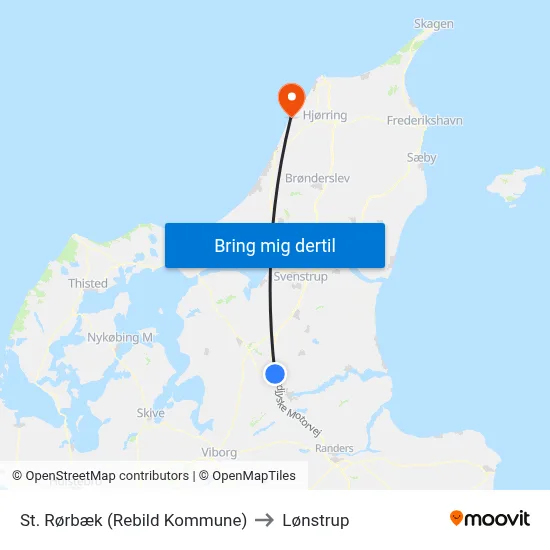 St. Rørbæk (Rebild Kommune) to Lønstrup map