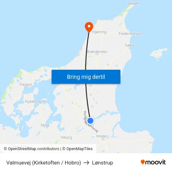 Valmuevej (Kirketoften / Hobro) to Lønstrup map