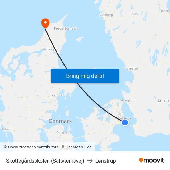 Skottegårdsskolen (Saltværksvej) to Lønstrup map