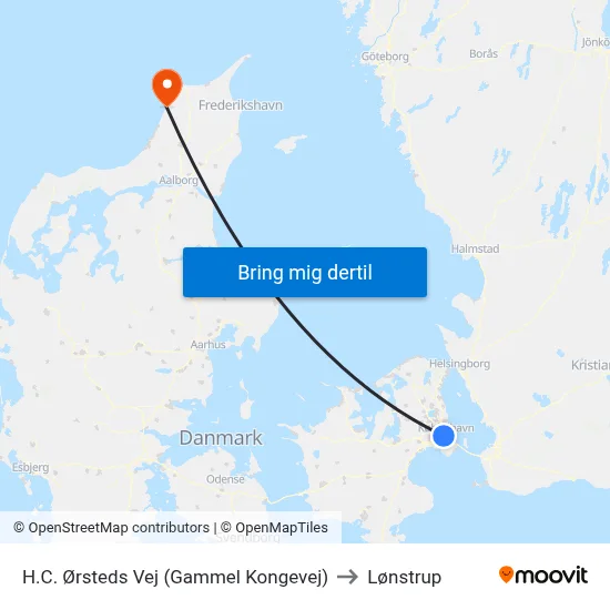 H.C. Ørsteds Vej (Gammel Kongevej) to Lønstrup map