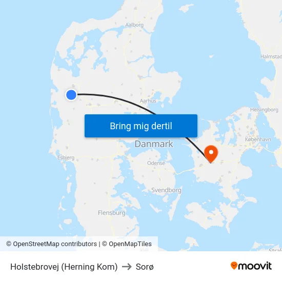 Holstebrovej (Herning Kom) to Sorø map