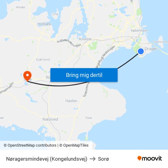 Nøragersmindevej (Kongelundsvej) to Sorø map