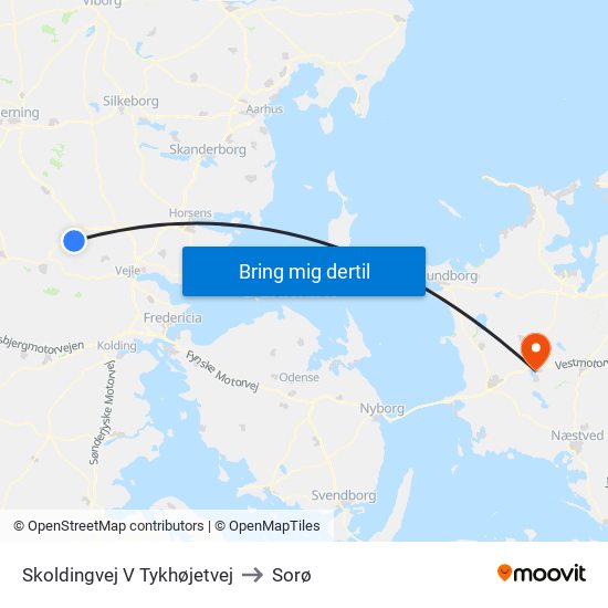 Skoldingvej V Tykhøjetvej to Sorø map