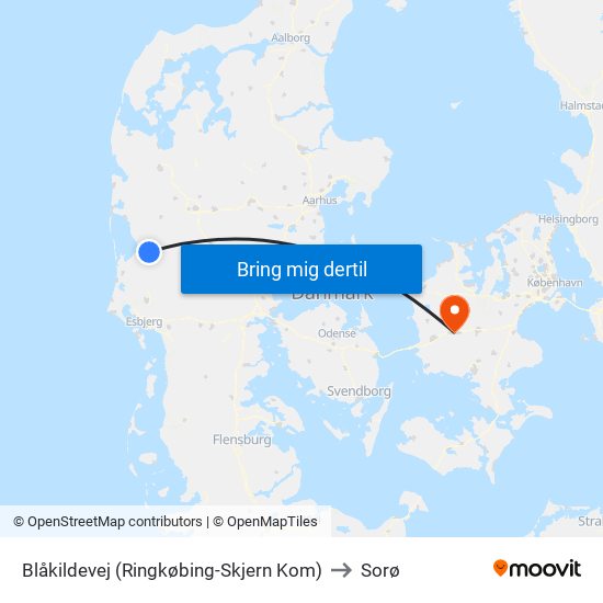 Blåkildevej (Ringkøbing-Skjern Kom) to Sorø map