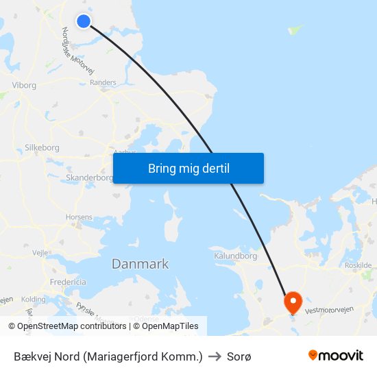 Bækvej Nord (Mariagerfjord Komm.) to Sorø map