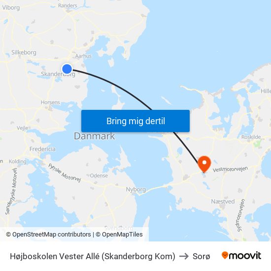 Højboskolen Vester Allé (Skanderborg Kom) to Sorø map