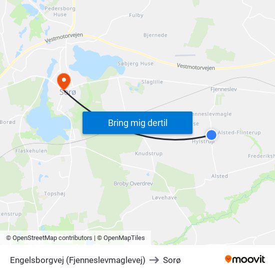 Engelsborgvej (Fjenneslevmaglevej) to Sorø map