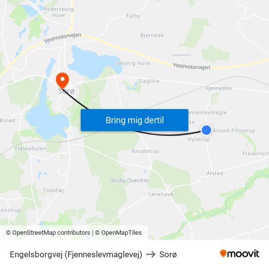 Engelsborgvej (Fjenneslevmaglevej) to Sorø map