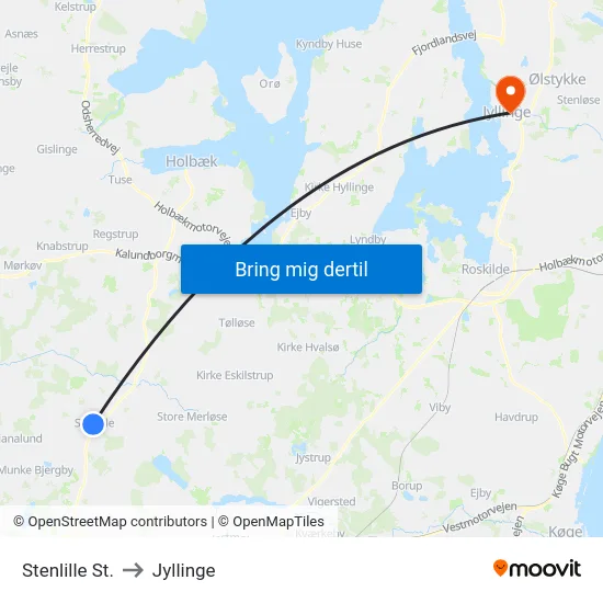 Stenlille St. to Jyllinge map