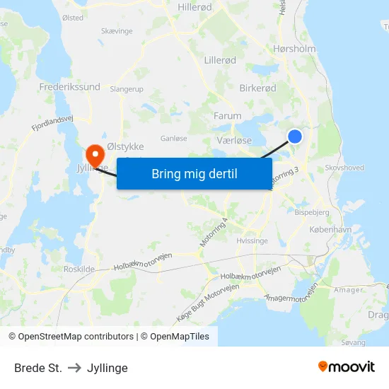 Brede St. to Jyllinge map